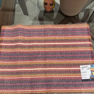 Fiesta Siesta Scarlet Striped Placemat (4) NWT